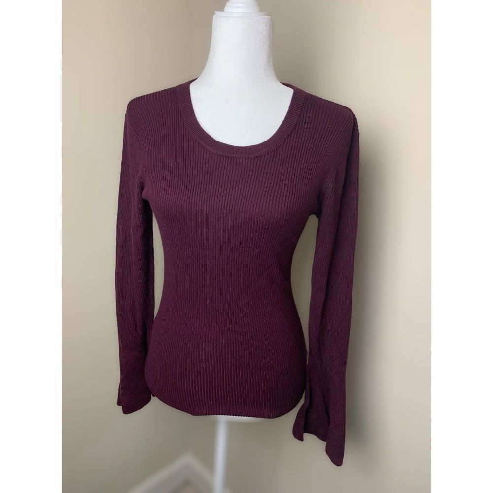 Marked Reunited Clothing plum purple long sleeve with flared sleeves